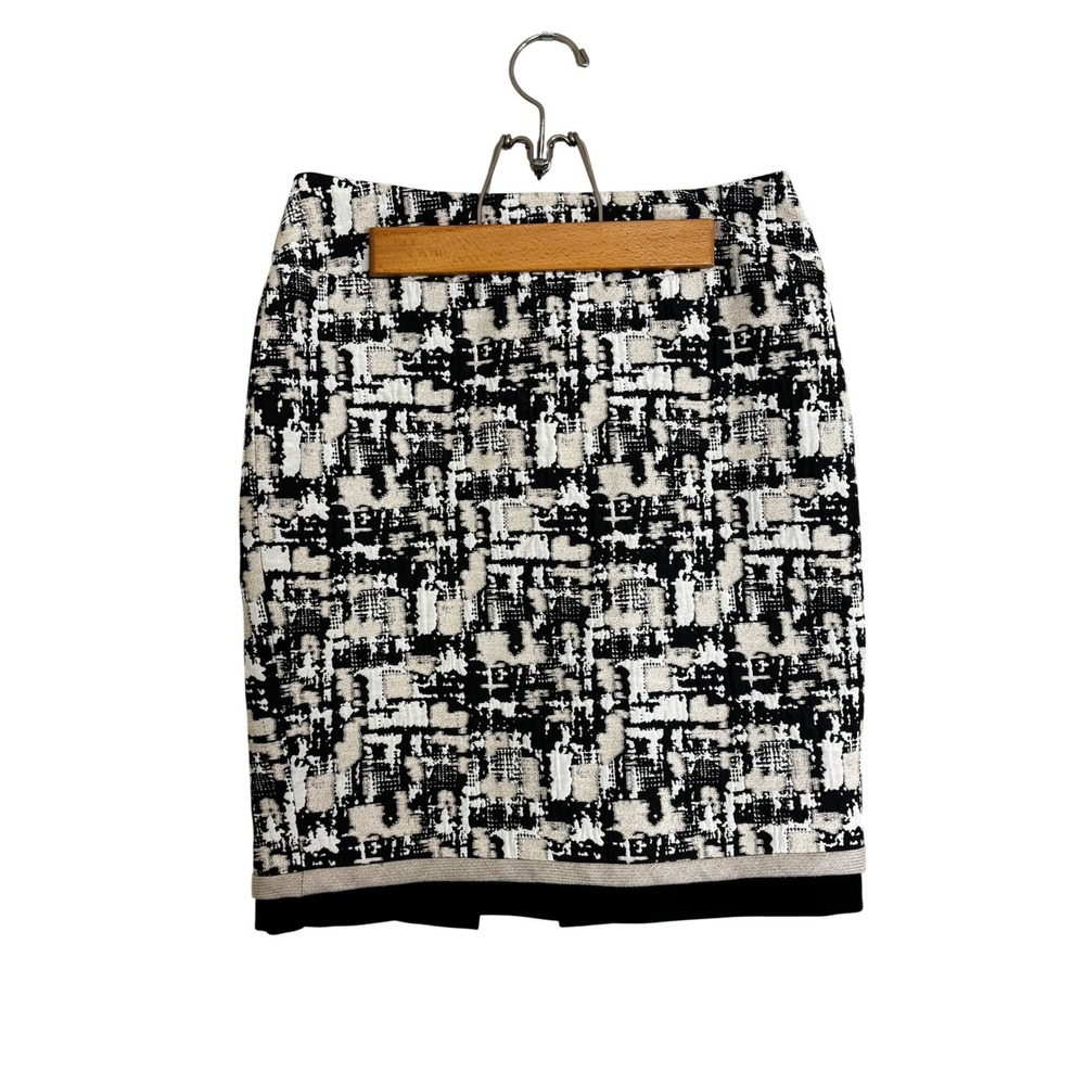 Carlisle Women's Beige‎ Black Tweed Pencil Skirt Career Office Business US 8